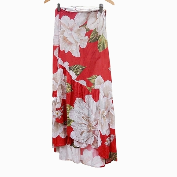 Farm Rio Floral Red Maxi Skirt - Picture 3 of 3